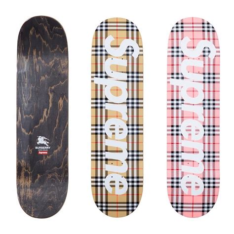 burberry supreme retail price|supreme burberry skateboard.